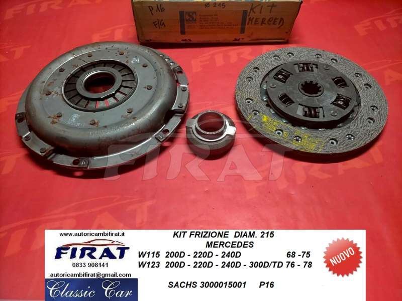 KIT FRIZIONE MERCEDES W115 - 123 DIESEL (3000015001)